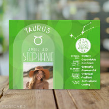 Zodiac Taurus Custom Geburtstag Foto Astrologie