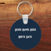 Zodiac Taurus Customize NAME, DATUM Schlüsselanhänger (Rückseite)