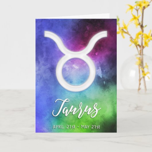 Zodiac: Taurus Daten Karte (Gelbe Blume)