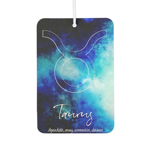 Zodiac : Taurus Eigenschaften Autolufterfrischer (Vorderseite)