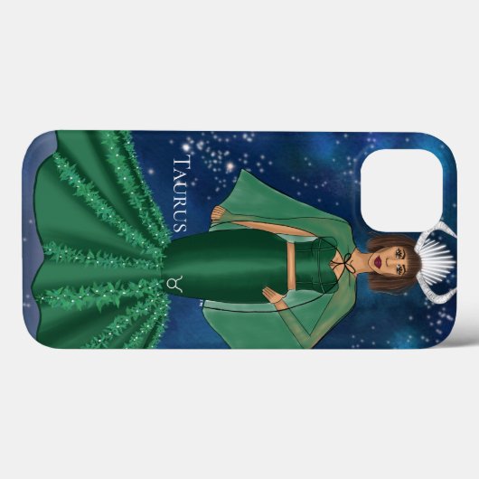 Zodiac Taurus Goddess in der Himmelsgalaxie Space Case-Mate iPhone Hülle (Rückseite (Horizontal))