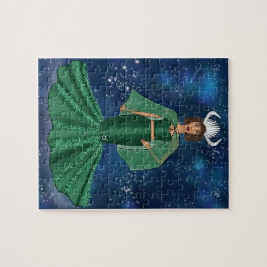 Zodiac Taurus Goddess in der Himmelsgalaxie Space Puzzle (Horizontal)