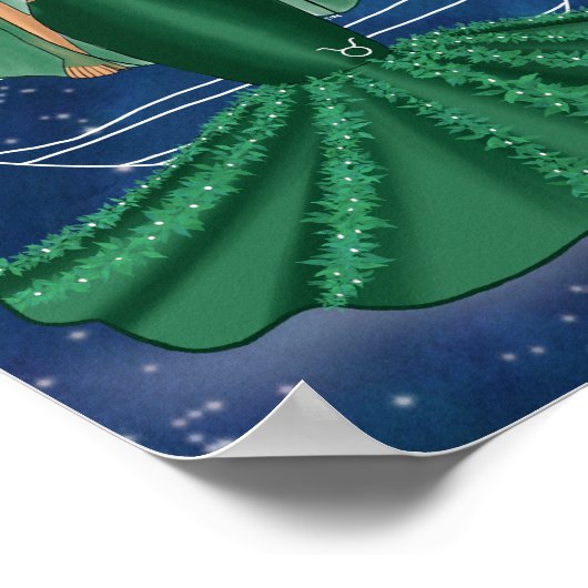 Zodiac Taurus Goddess mit Planet Venus Poster (Ecke)