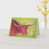 Zodiac Taurus Grüßkarte Karte (Gelbe Blume)