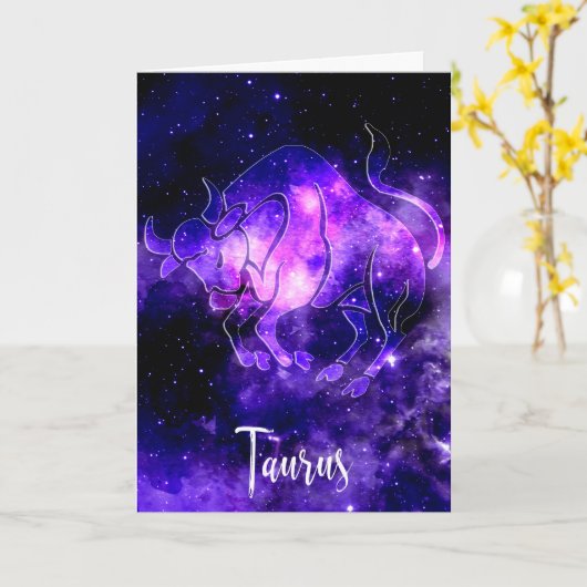 Zodiac : Taurus Karte (Gelbe Blume)