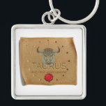 Zodiac - Taurus - Keychain Schlüsselanhänger<br><div class="desc">Celebrate the spirit of Taurus with this beautifully designed keychain featuring original created art inspired by the stars and symbolism of the zodiac. The celestial design reflects the personality and energy associated with the Taurus sign, creating a stylish and meaningful accessory you can carry with you every day. Perfect for...</div>