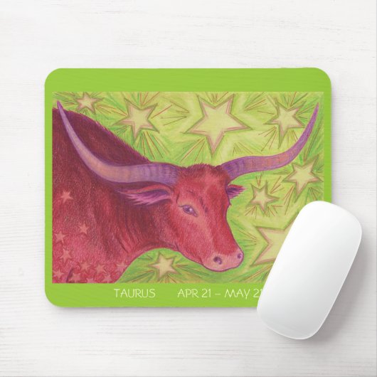 Zodiac Taurus mousepad dates (Mit Mouse)