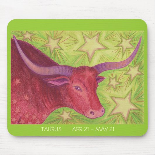 Zodiac Taurus mousepad dates (Vorne)