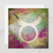 Zodiac: TAURUS-Notenkarte Mitteilungskarte (Vorne/Hinten)