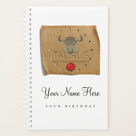 Zodiac - Taurus - Personalized Day Planner Planer (Vorderseite)