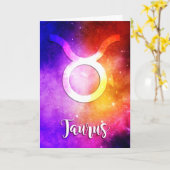 Zodiac : Taurus Space Candy Karte (Gelbe Blume)