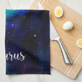 Zodiac: Taurus Space Rainbow Geschirrtuch (Viertel Falte)