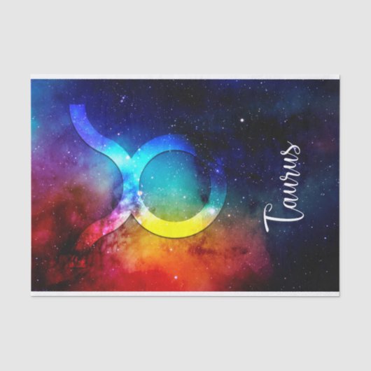 Zodiac: Taurus Space Rainbow Seidenpapier (Vorderseite)