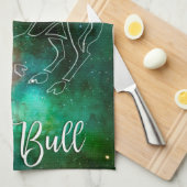 Zodiac : Taurus 'The Bull' Geschirrtuch (Viertel Falte)