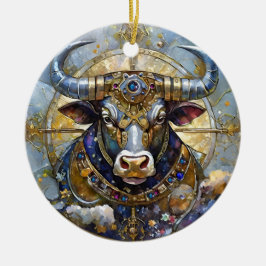 Zodiac - Taurus The Bull Keramik Ornament
