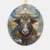 Zodiac - Taurus The Bull Keramik Ornament (Links)