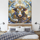 Zodiac - Taurus The Bull Leinwanddruck (Insitu (Schlafzimmer))