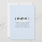 Zodiac über der Mond-Babydusche Einladung (Rückseite)