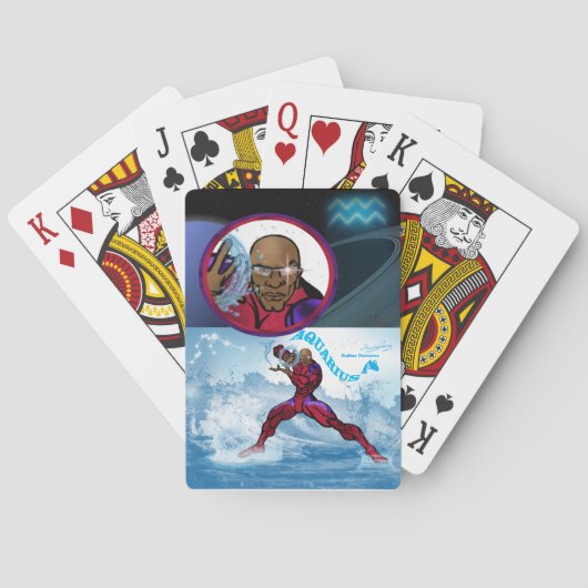 Zodiac Universe - Aquarius - Klassische Spielkarte (Rückseite)