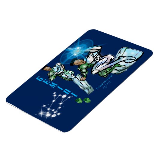 Zodiac Universe - Gemini Magnet (Linke Seite)