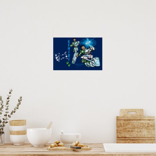 Zodiac Universe - Gemini Poster (Küche)