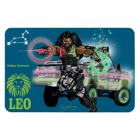Zodiac Universe - Leo Magnet (Horizontal)