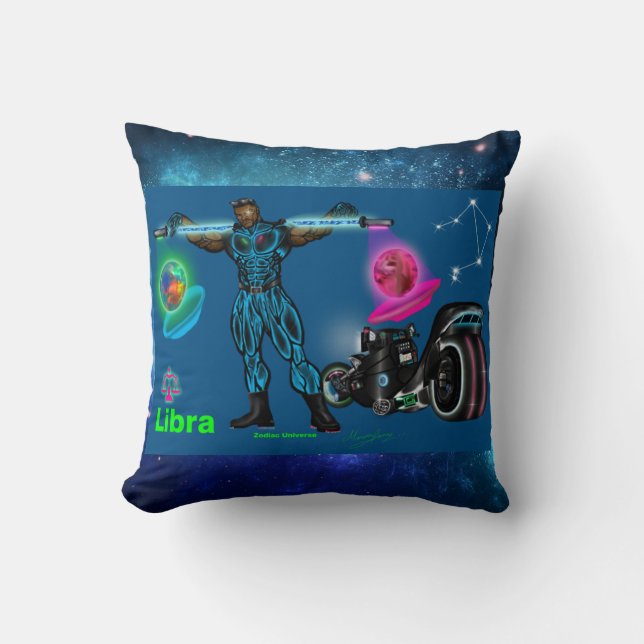 Zodiac Universe-Libra-Throw-Pillow Kissen (Vorderseite)