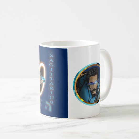 Zodiac Universe - Sagittarius-Tasse Kaffeetasse (VorderseiteRechts)