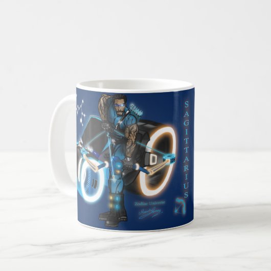 Zodiac Universe - Sagittarius-Tasse Kaffeetasse (Vorderseite Links)
