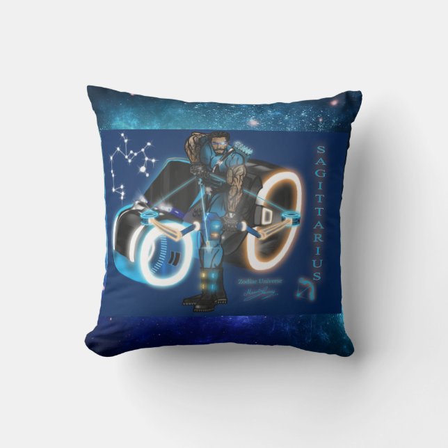 Zodiac Universe-Sagittarius Throw-Pillow Kissen (Vorderseite)