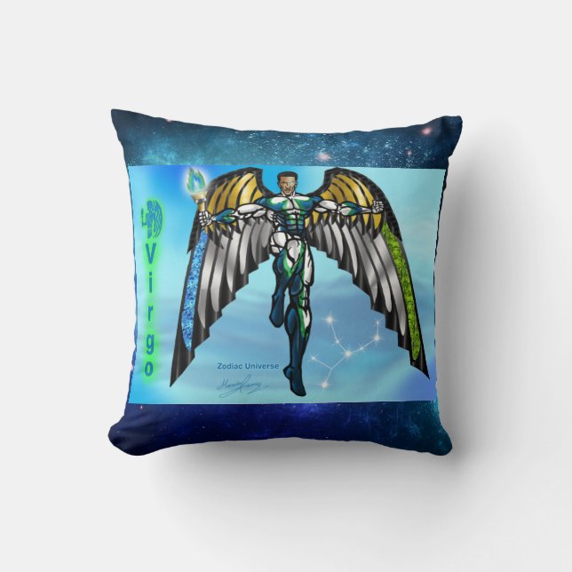 Zodiac Universe-Virgo-Throw-Pillow Kissen (Vorderseite)