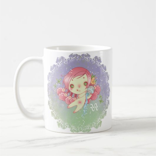 Zodiac verseau aquarius kaffeetasse (Links)
