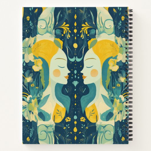 Zodiac Vibes Gemini - Spiral-Notebook Notizblock (Rückseite)