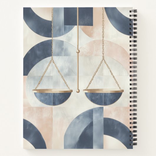 Zodiac Vibes Libra - Spiral-Notebook Notizblock (Rückseite)