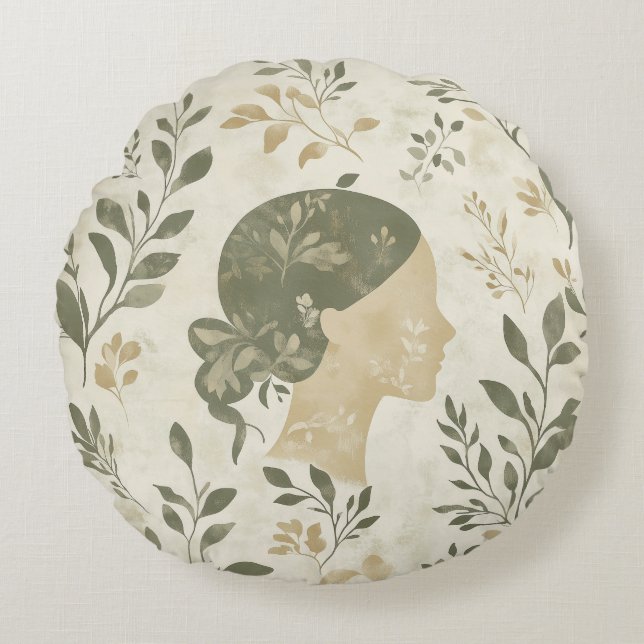 Zodiac Vibes Virgo - Pillow Round Rundes Kissen (Vorderseite)