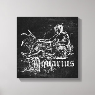 Zodiac Vintag Aquarius Leinwanddruck
