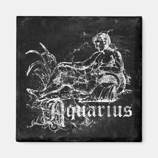 Zodiac Vintag Aquarius Magnet (Vorne)