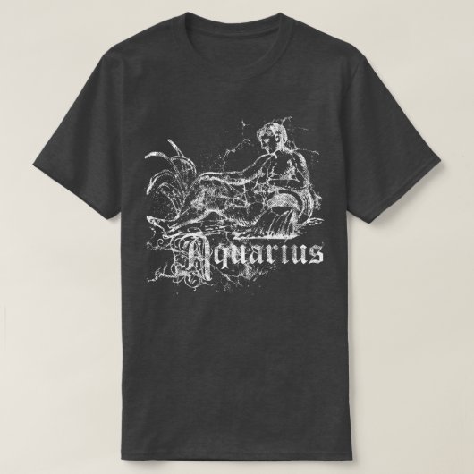 Zodiac Vintag Aquarius T-Shirt (Design vorne)
