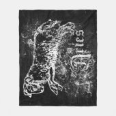 Zodiac Vintag Aries Fleecedecke (Vorderseite)