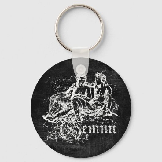 Zodiac Vintag Gemini Schlüsselanhänger (Vorderseite)