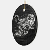 Zodiac Vintag Leo Keramik Ornament (Links)