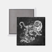 Zodiac Vintag Leo Magnet (Vorderseite/Rückseite)