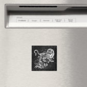 Zodiac Vintag Leo Magnet (In Situ (Geschirrspüler))