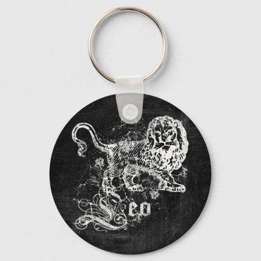 Zodiac Vintag Leo Schlüsselanhänger (Vorderseite)