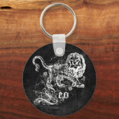 Zodiac Vintag Leo Schlüsselanhänger (Vorderseite)