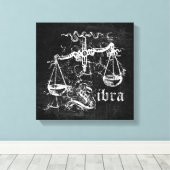 Zodiac Vintag Libra Leinwanddruck (Insitu (Holzboden))