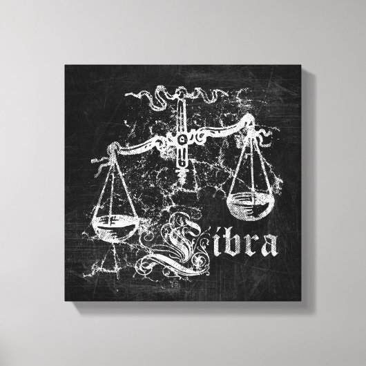 Zodiac Vintag Libra Leinwanddruck (Vorderseite)