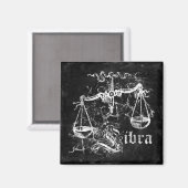 Zodiac Vintag Libra Magnet (Vorderseite/Rückseite)