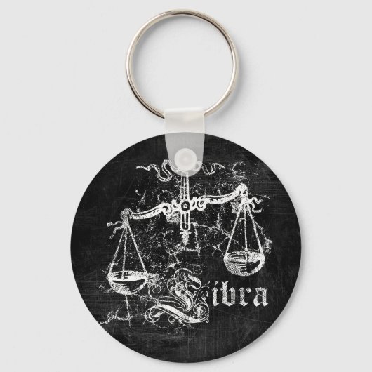 Zodiac Vintag Libra Schlüsselanhänger (Vorderseite)
