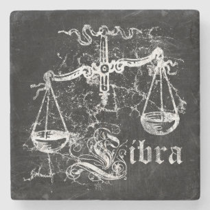 Zodiac Vintag Libra Steinuntersetzer